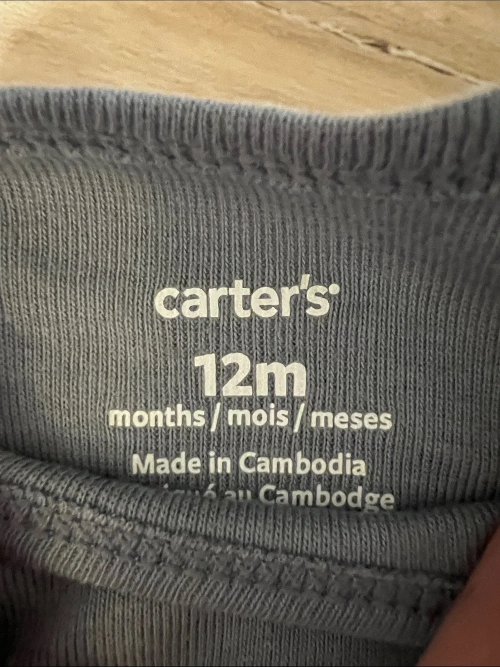 Carter's Blue/Gray “my first birthday.